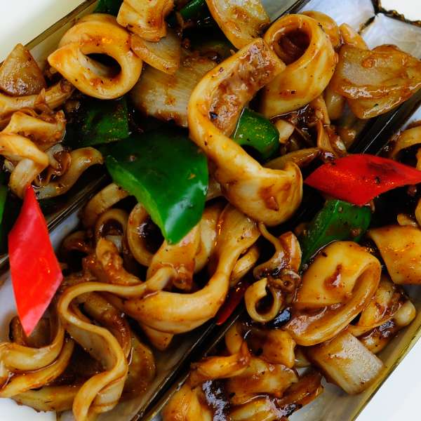 Stir-fried Razor Clams with Black Beans Sauce